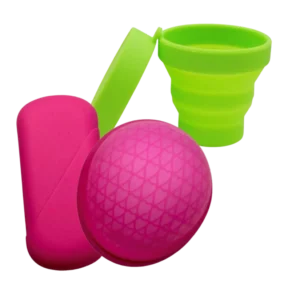 Disco Menstrual Fucsia + Vaso Limpiador