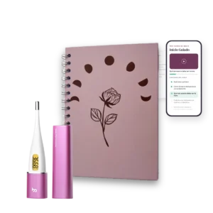 Pack Inicio recomendado de Makuyen: termómetro basal Vinca II rosado, Registro Esencial e Inicio Guiado para empezar a medir, registrar y orientarse en el ciclo menstrual.